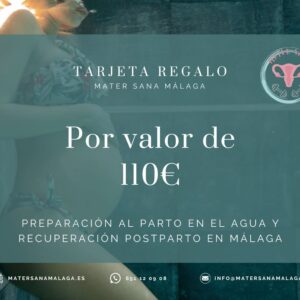 Tarjeta Regalo - Bono de 5 clases de Preparación al Parto en el Agua